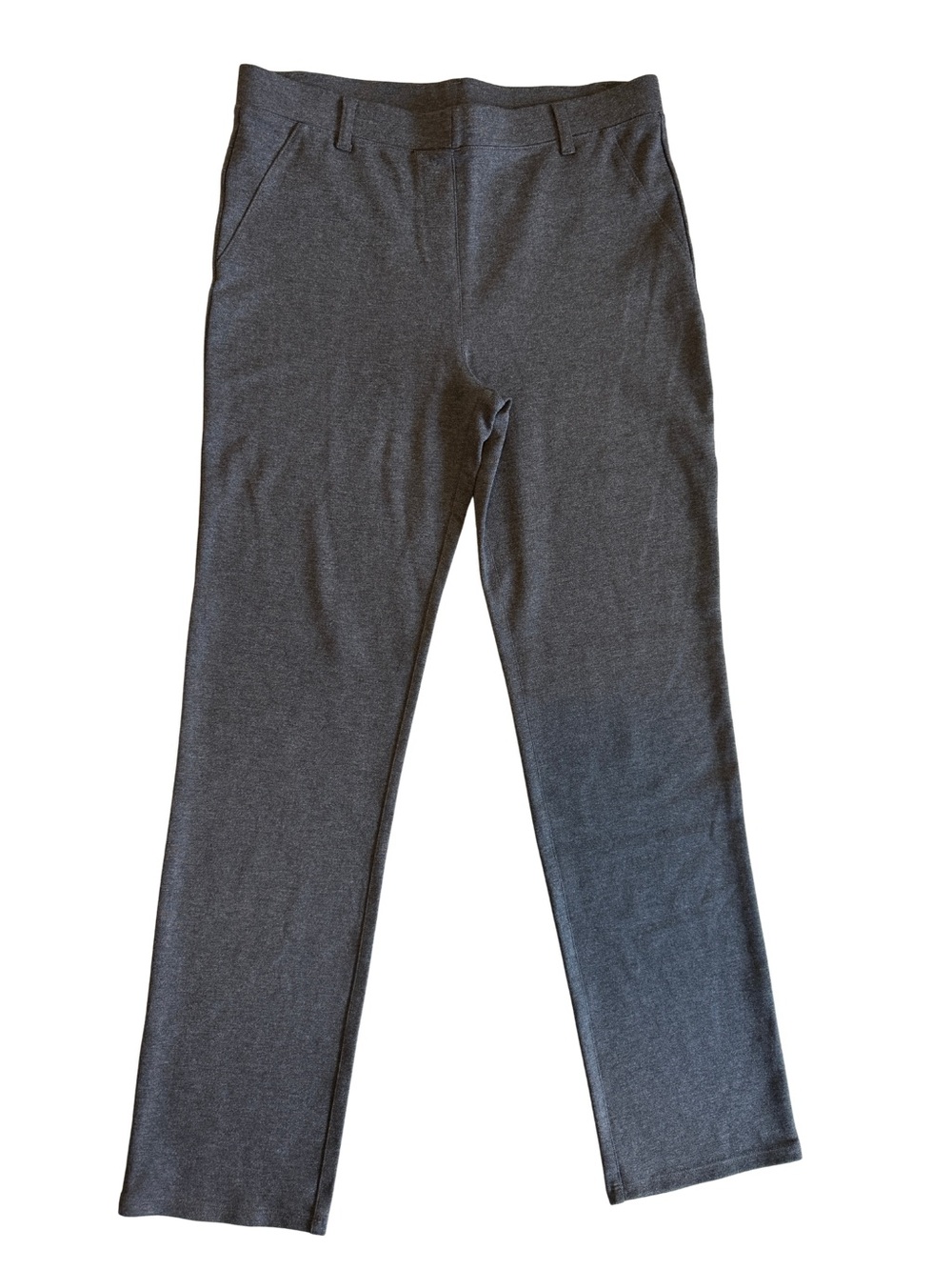 Quince Ultra-Stretch Ponte Straight Leg Pants Charcoal Gray Size M Medium